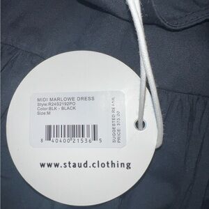 STAUD Black Midi Dress